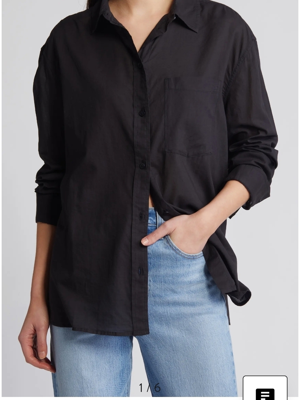 Treasure & Bond Solid Black Classic Shirt